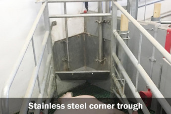 Stainless corner trough for Welsafe